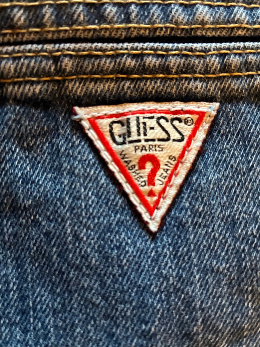 Vintage GUESS High Waisted Blue Denim Jeans Cutoff Shorts Size 28 Measure 27”